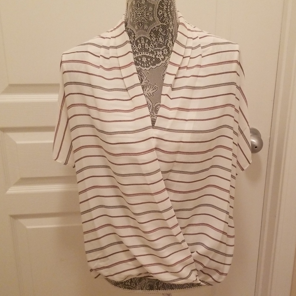 Loft Blouse, v-neck, wrap style